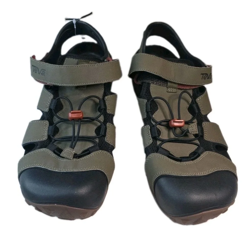 Teva Flintwood Men's Closed Toe Sport Water Sandals Dark Olive Size 13 NWT